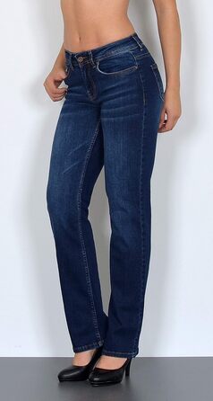Джинси жіночі ESRA Straight Jeans - висока талія, прямі, еластичні, великі розміри (G6, 36, J157)