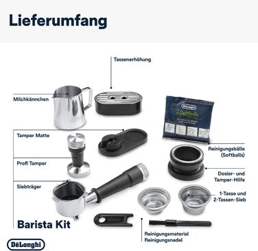 De'Longhi La Specialista Arte Evo EC9255.T Semi-automatic espresso machine with grinder, cold brew function, 8 grind settings, 15 bar, 3 temperatures, milk frothing wand, titanium finish, including barista kit. With Cold Brew function, espresso machine, titanium.