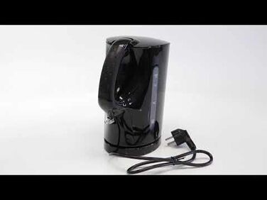 Електричний чайник Clatronic WK 3819 чорного кольору, 1.7 л, з автоматичним та ручним вимкненням, знімний фільтр від накипу, 2200 Вт