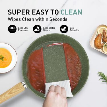 Набір посуду MAISON ARTS 12 предметів: каструлі та сковороди з антипригарним покриттям, гранітне покриття, для індукційних плит, плити, кухонний набір