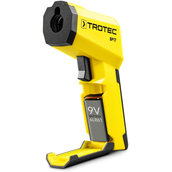 Інфрачервоний термометр Trotec BP21 з лазерним цілевказівником – вимірювання температури від -35°C до +800°C, визначення точки роси, пірометр (-50°C / +380°C)