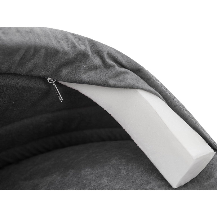 Dog cave dog bed dog sofa dog cushion dog house dog basket dog couch resting place pet bed dog lounger cushion, : 65 x 50 cm (R1, Grey)