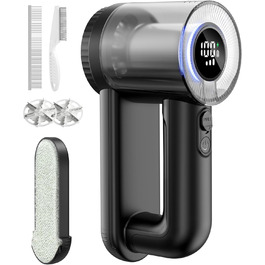 Електрична машинка для видалення катишків Ninesun з USB-зарядкою, LED-дисплеєм та запасною лезою для одягу