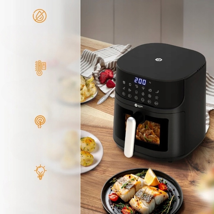 Сімейна аерофритюрниця Balter Air Fryer XXL 1500W, 5.5 л, LED-дисплей, на 4 особи