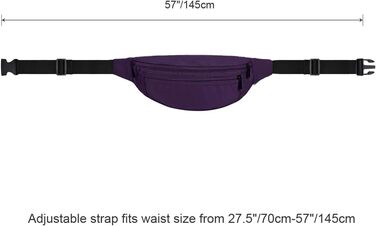RYACO поясна сумка на пояс для жінок та чоловіків, стильна сумка для телефону, сумка для подорожей, походів, водонепроникна сумка на пояс для бігу, подорожей, спорту та активного відпочинку (фіолетовий)