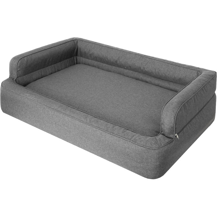 Dog bed, pet furniture, cat bed, removable cover, dog basket, dog cushion, dog lounger, sleeping places, dog sofa, XL: 96x62 cm (2: 96x62 cm, Graphite)
