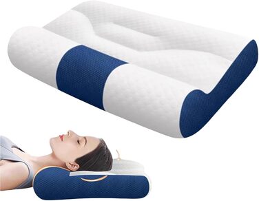 Ergonomic Neck Pillow, Neck Support Pillow - Ergonomic Neck Pillow, Height-Adjustable Orthopedic Neck Support Pillow for Neck and Shoulder Support