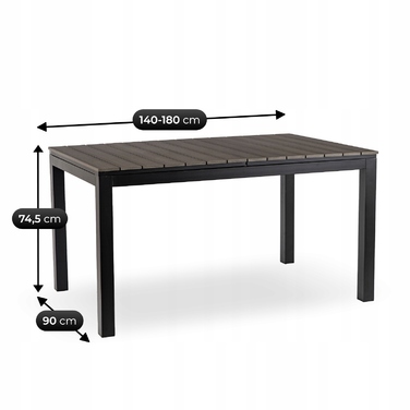 Прямокутний стіл MEBEL ELITE, 140 x 90 x 74,5 см