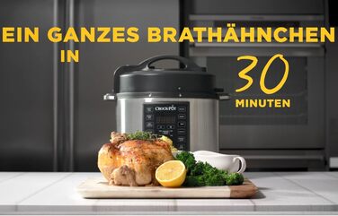 Мультиварка Crock-Pot Turbo Express: 14-в-1, 5.6 л, CSC062X | Мультикухня для приготування на пару, тушкування та швидкого приготування