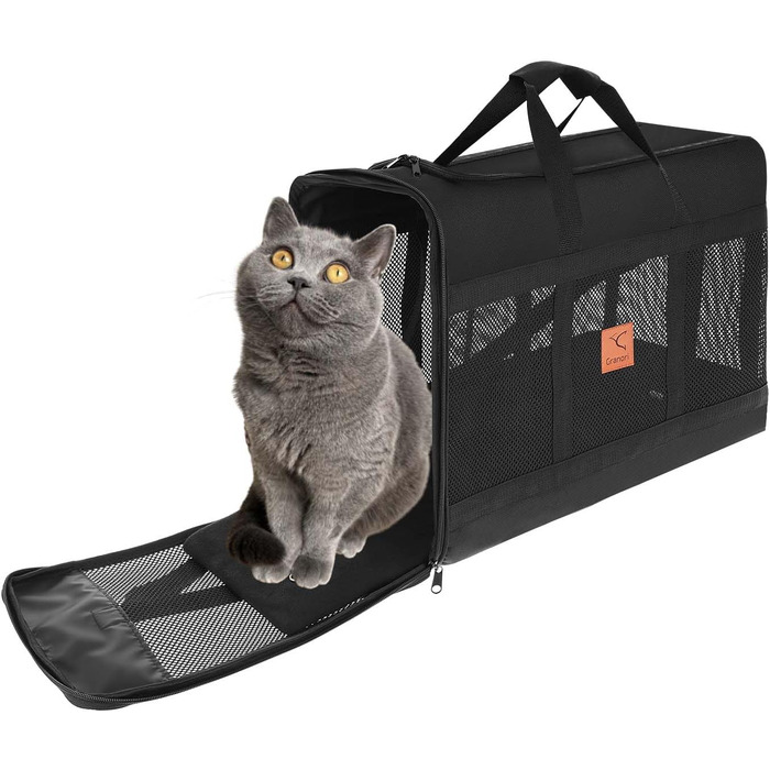 Транспортна сумка для собак та котів 55x40x23 см | Легка переноска для тварин до 15 кг | Підходить для авіаперельотів Eurowings, Lufthansa
