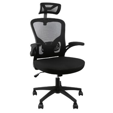 Ергономічне крісло для офісу HANGHAIGO, чорне, з підголівником, підлокітниками та підтримкою попереку, регулювання висоти, функція гойдання 90°-120°, максимальне навантаження 150 кг