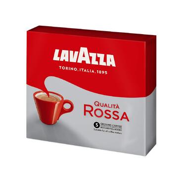 Мелена кава Lavazza Qualità Rossa Classico, для гейзерної кав'ярки та фільтр-кави, інтенсивність 7/10, темне обсмажування, 10 упаковок по 250 г