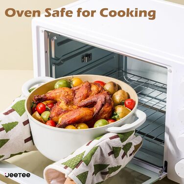 Набір посуду JEETEE 17 предметів з антипригарним покриттям Ceramic, знімні ручки, каструлі 16/20/24 см, сковороди 24/28 см, глибока сковорода 28 см, для всіх типів плит, сумісний з духовкою, бежевий