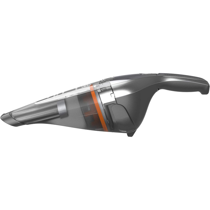Акумуляторний пилосос ручний BLACK+DECKER Dustbuster NVC220WBC 7.2V (1.5Ah), сірий металік, 385 мл, без мішка, з насадкою для щілин та док-станцією
