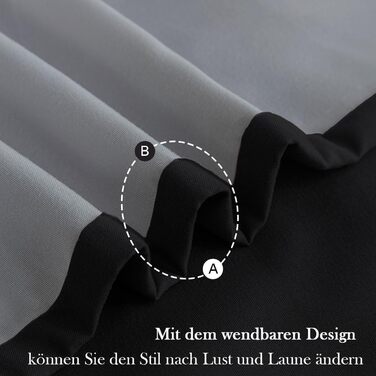 Комплект постільної білизни 135x200 4 частини з мікрофібри, двостороння, чорний/сірий, з блискавкою (2x 135 x 200cm + 2x 80x80cm)