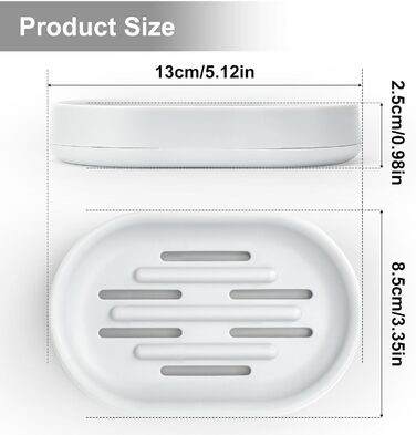 Набір мильниць Topsky 2 шт: практичні, для ванної та кухні, швидке просушування