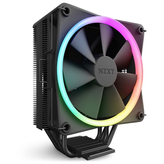 NZXT T120 - Кулер для процесора з 120мм вентилятором, білий. 4 теплові трубки, підтримка Intel/AMD, можливість встановлення 2 вентиляторів
