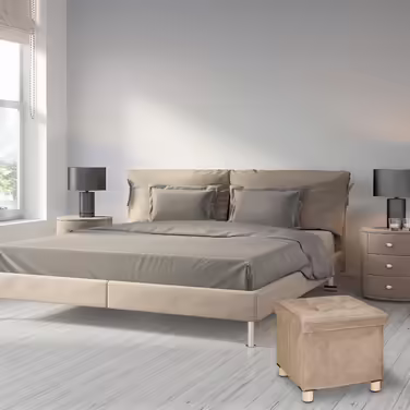 Relaxdays Ottoman with Tray