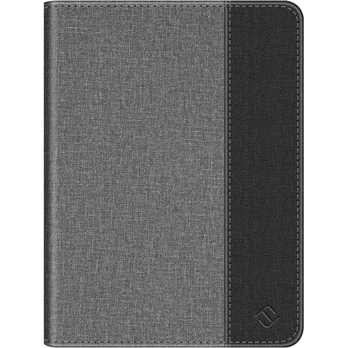 Чохол Fintie для Kindle Paperwhite 12-го покоління (2024/2025), Kindle Colorsoft/Signature Edition, з підставкою, петлею та авто-вимиканням, чорний (сірий/чорний)