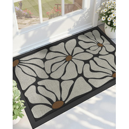 Придверний килимок COLOR&GEOMETRY для вулиці 43 x 76 см, протибрудний та антиковзаючий килим для вхідної групи, бежевий