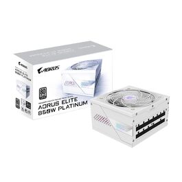 Блок живлення GIGABYTE AORUS Elite P850W Ice 850W, PCIe 5.0, 80 Plus Platinum, повністю модульний, ATX 3.0, білий