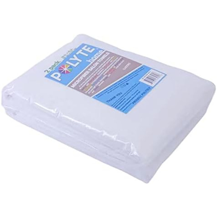 Рушники професійні для перукарів Polyte - мікрофібра, швидковисихаючі, безворсові, 50x101 см, 2 шт. (білі)