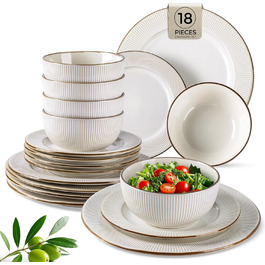 Набір посуду GBhome на 6 осіб, 18 предметів, дизайн 