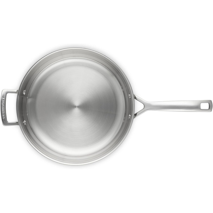 Сковорода Le Creuset з нержавіючої сталі 3-шарова, Ø 28 см, для всіх плит (індукція, духовка), срібляста