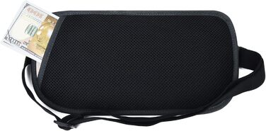 Грошовий пояс DAITET з RFID-захистом, прихована поясна сумка, темно-сірий, універсальний розмір, ширина ремінця 2.5 см