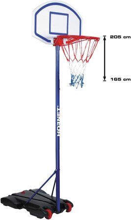 Hudora Hornet 205 Adjustable Height Basketball Hoop Stand - Blue