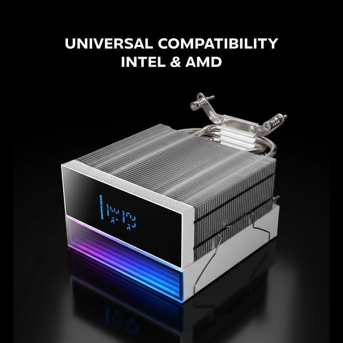 Mars Gaming ML-LCD360: Світлодіодна рідинна система охолодження для ПК, 600W, 3x 120mm вентилятори ARGB, LCD дисплей, помпа Opti-Chamber 3rd Gen, чорний