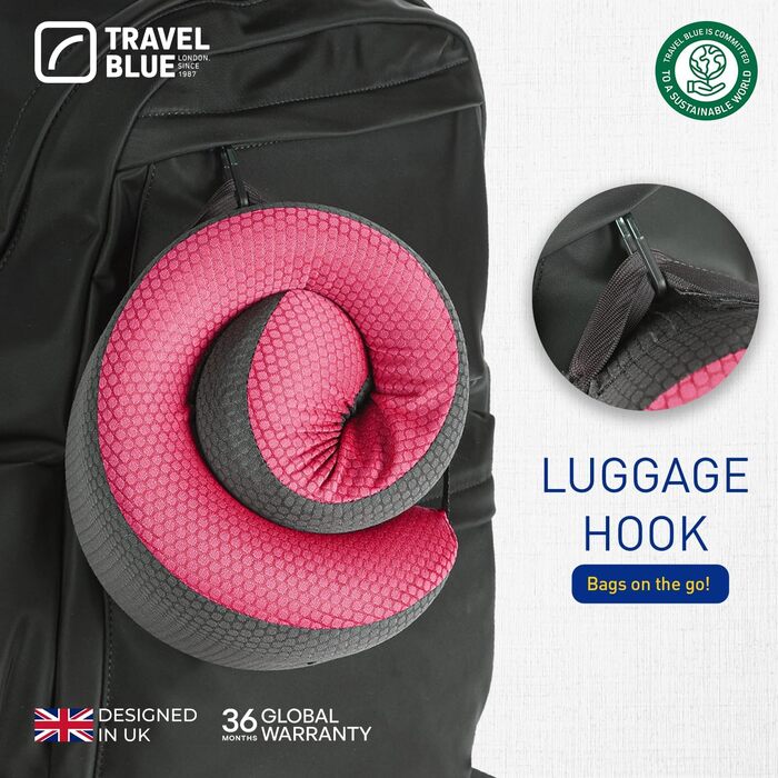 Travel Blue Dreamer Neck Pillow - Memory Foam Travel Pillow for Airplane, Car & Train - Breathable Mesh, Removable Cover, Comfortable Support