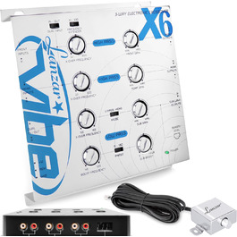 Pyle Vibe електронний трьохсмуговий кросовер 12dB з пультом для керування сабвуфером, стандартна комплектація