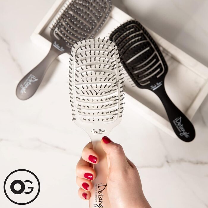 Щітка для волосся Olivia Garden iDetangle для густого волосся, Paddle, Memory Flex, для щоденного розчісування