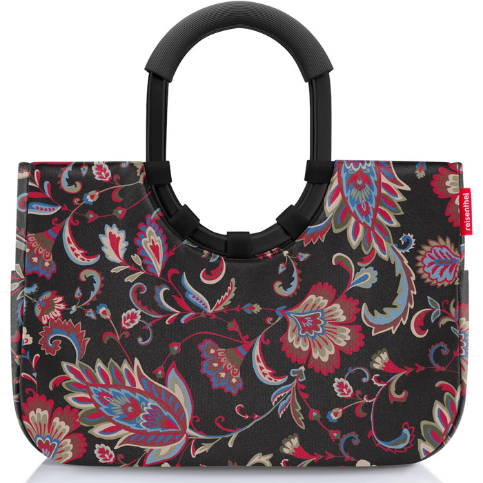 Reisenthel Loopshopper M Frame OS7063 Paisley Black Shopping Bag, 40 x 26 x 20 cm, 12 Liter Volume