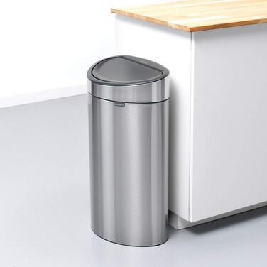 Відро Brabantia Touch Bin New з нержавіючої сталі, 40 л, матове, 32.8 x 48.3 см
