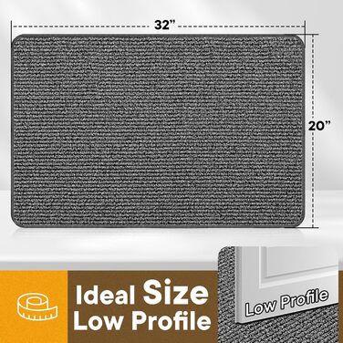 При entryway килимок Mibao 50x80 см, вологопоглинаючий антиковзаючий килим для вхідних дверей, світло-сірий