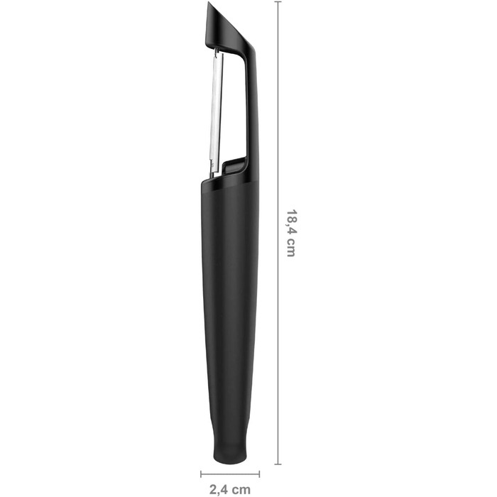 Овочечистка Fiskars Functional Form 18 см, сталь/пластик, чорно-помаранчевий (1014419)