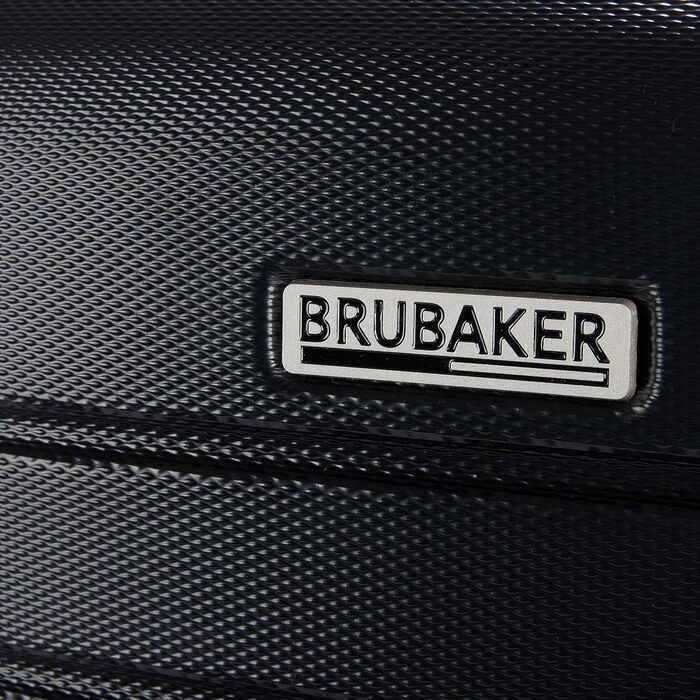 Набір валіз BruBaker Paris - 3 шт. з жорстким корпусом (M, L, XL) з кодовим замком, 4 колеса, ручки. Чорний та світло-коричневий