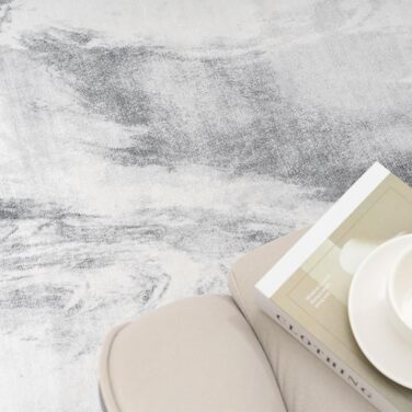 Vamcheer Rug Living Room Short Pile Modern - Bedroom Rug Fluffy, Washable Oriental Carpet, Large Rug for Study Room, Office, Super Soft, Anti-Slip, Light Grey 160x230 Light Grey 160x230 CM