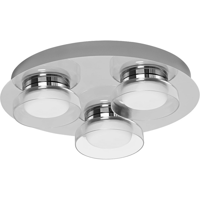 LEDVANCE Smart LED Bathroom Lamp Chrome, 18W, 1800LM, 3000-6500K, 30cm, IP44, Orbis Round Wall Light, Bathroom Light with Wi-Fi Technology, Dimmable, Controllable via App and Voice Assistants