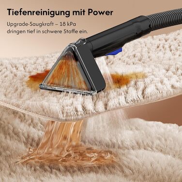 B Fluffy N6 Kit: Миючий пилосос 3-в-1 для диванів, меблів та килимів. Потужність 600W, 18kPa, 2.3L+1.2L, набір з миючим засобом