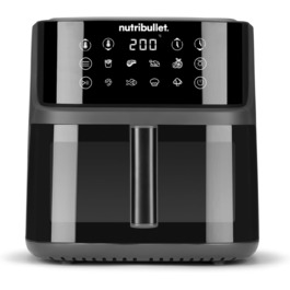 Nutribullet Crisplite Vision NBA0811DG: Фритюрниця повітряна, 8 л, цифрова, 2000 Вт, чорний матовий, без PFAS