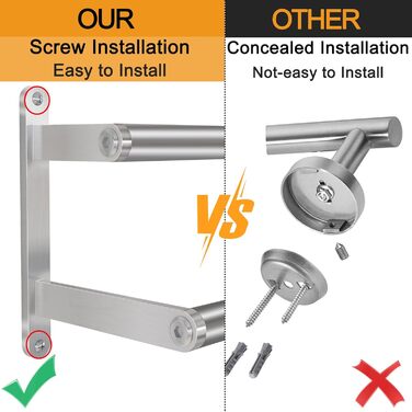 Тримач для рушників на стіну, 60 см, нержавіюча сталь, для ванної, спальні, кухні, щіткова нікель
