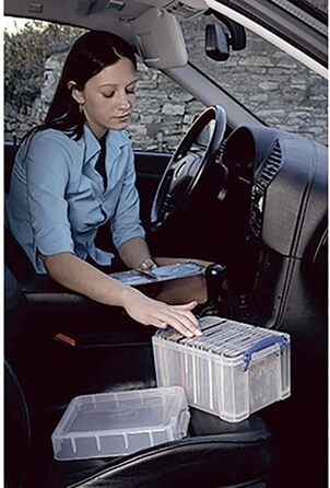 Really Useful Box 2-Pack, 64 Liter, for Organizing and Storing, 710 x 440 x 310 mm, transparent (Single (1 Pack))