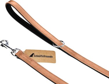 Leather Dog Leash - Training Leash - Leather Leash for Dog - Leash 3-Way Adjustable, for all Dogs (180cm, Beige)