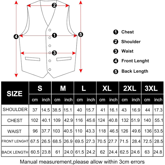 Костюм-жилет та краватка DiBanGu для чоловіків, 8 предметів, однотонний, для вечірнього вбрання, весілля, офіційних заходів (S, Червоний/Відпустка)