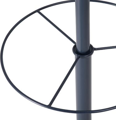 IDIMEX Coat Rack Wardrobe Stand Triana with 6 Coat Hooks and Umbrella Stand, White Lacquered (Grey)