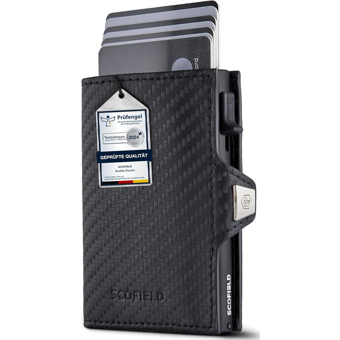 SF SCOFIELD Duality Classic Premium Slim Wallet with Coin Pocket | Card Holder with Coin Pocket for 9-10 Cards | Card Wallet | Men's Wallet | RFID Protection | Credit Card Holder | Smart Wallet