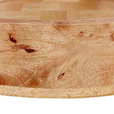 Relaxdays Round Tray made of Mango Wood